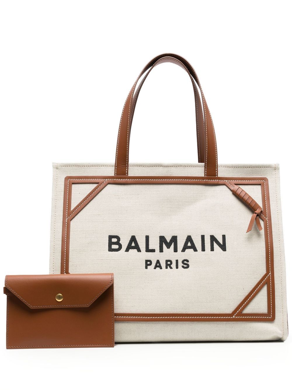 BALMAIN- B-army Medium Canvas Shopping Bag