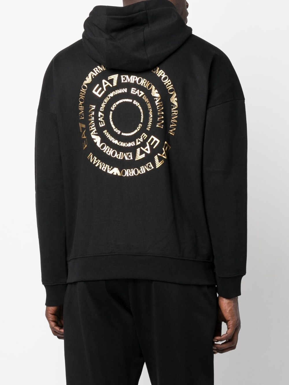 EA7 LOGO COTTON BLEND HOODIE