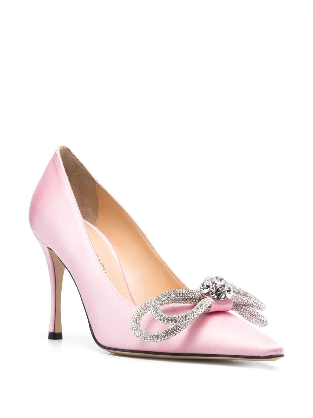 Double bow satin heel pumps by Mach mach Tessabit