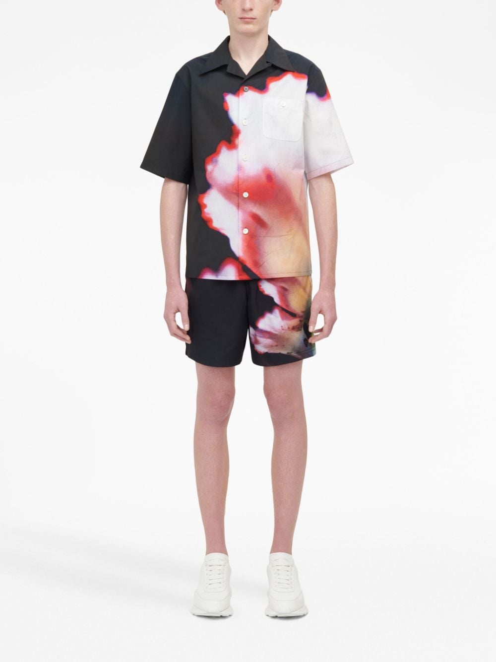 Shop Alexander Mcqueen Floral Print Shirt In Multicolor