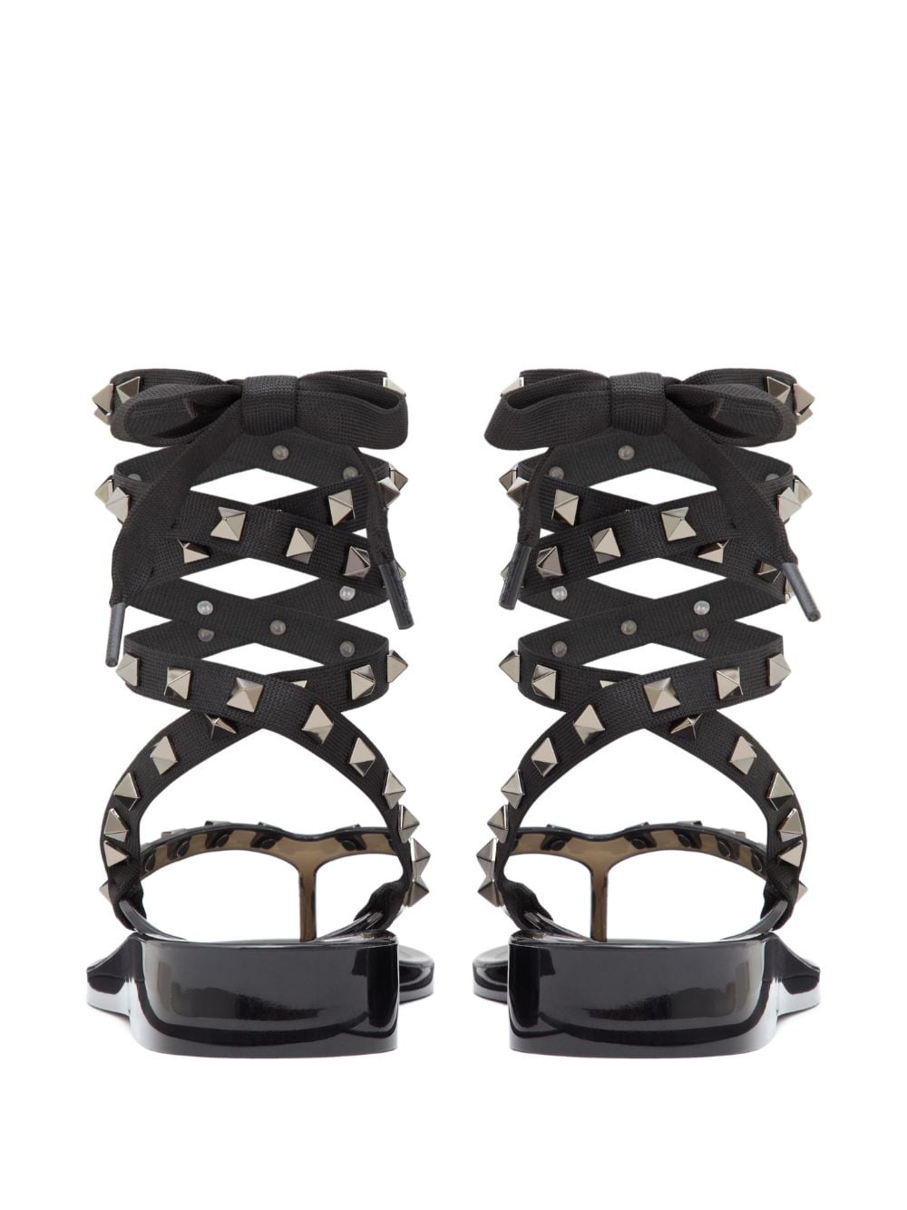 Valentino rockstud outlet gladiator sandals black