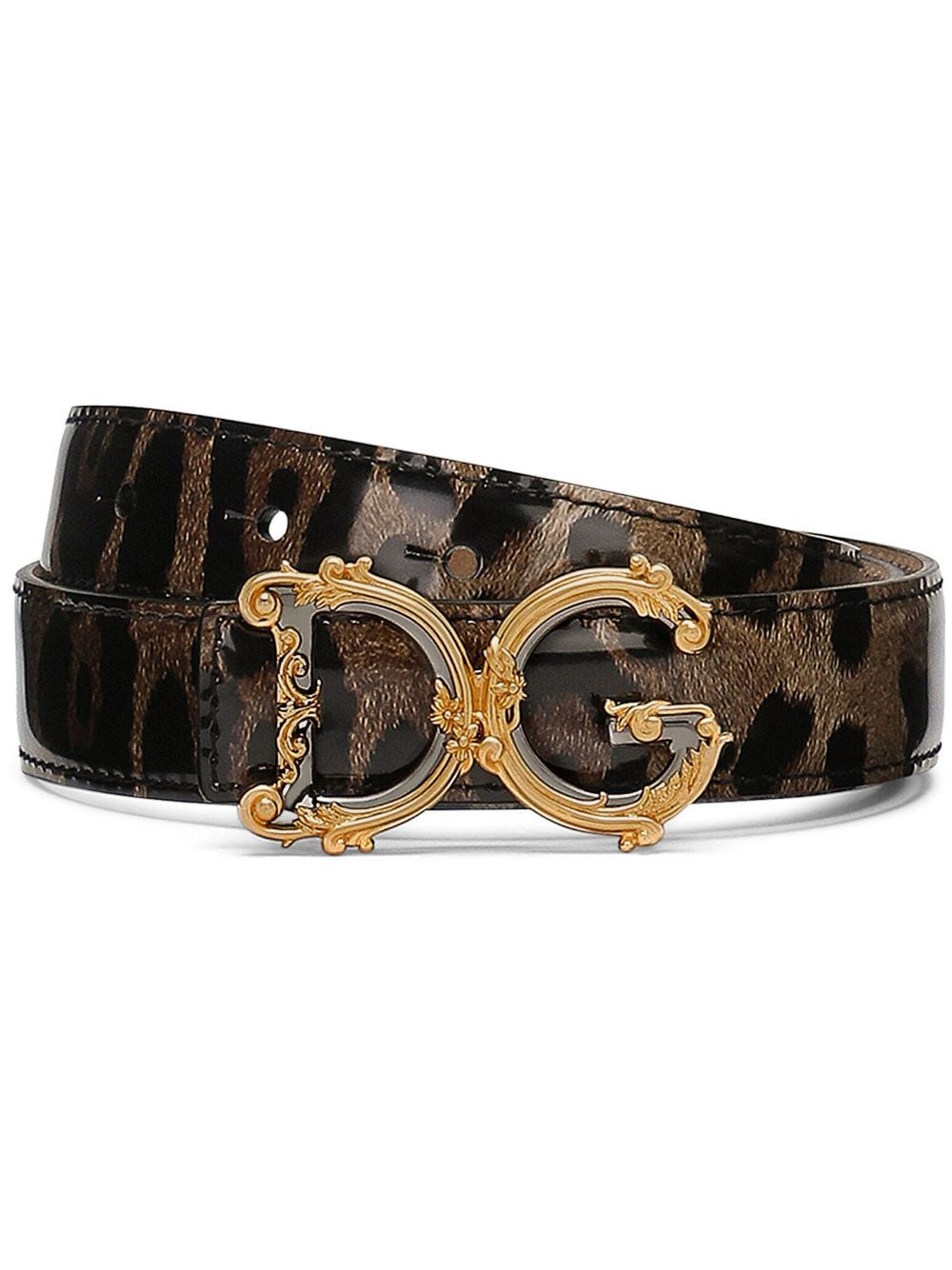 DOLCE & GABBANA- Dg Logo Leather Belt