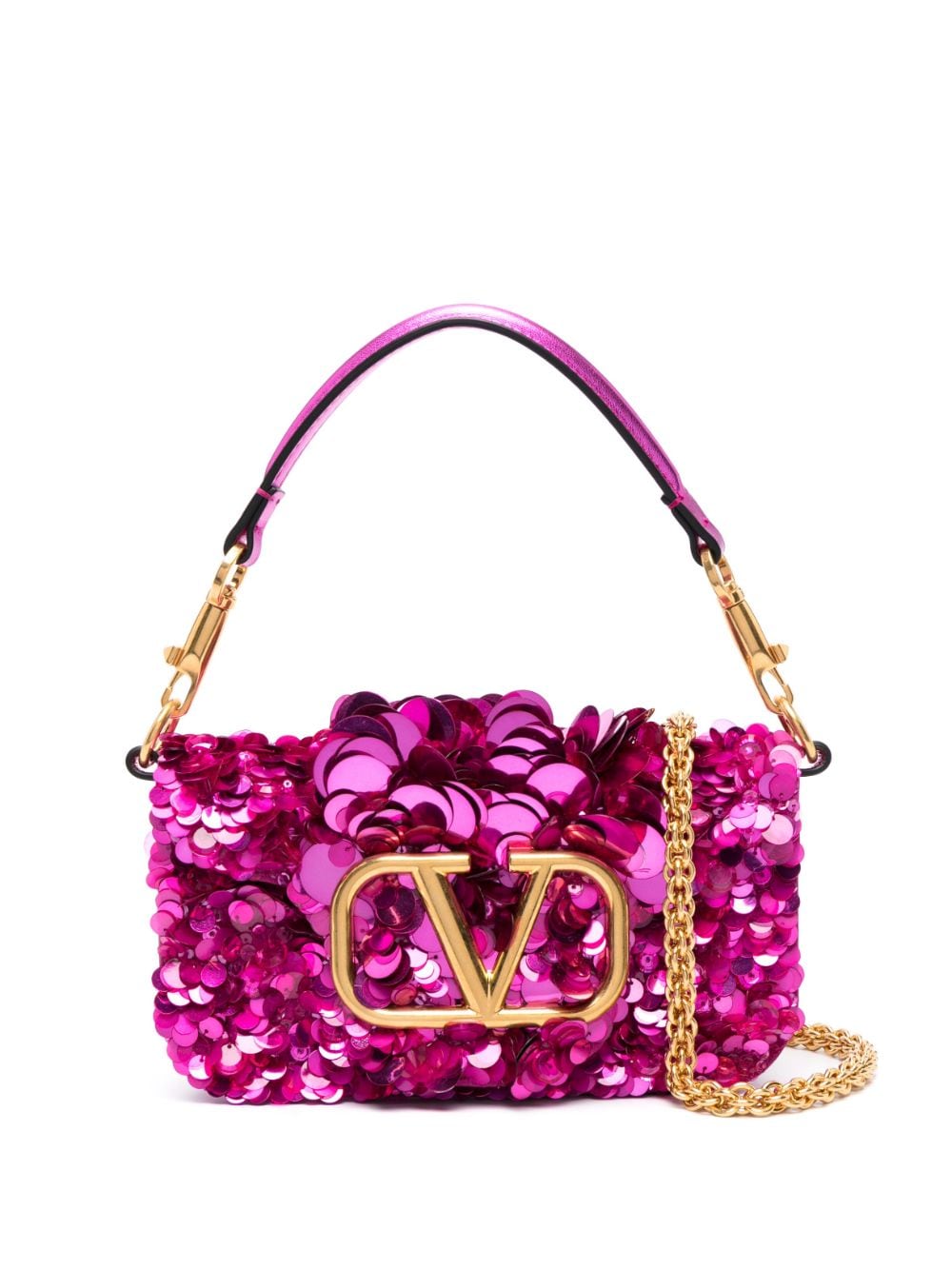 VALENTINO GARAVANI LOCO' SMALL SEQUINED SHOULDER BAG