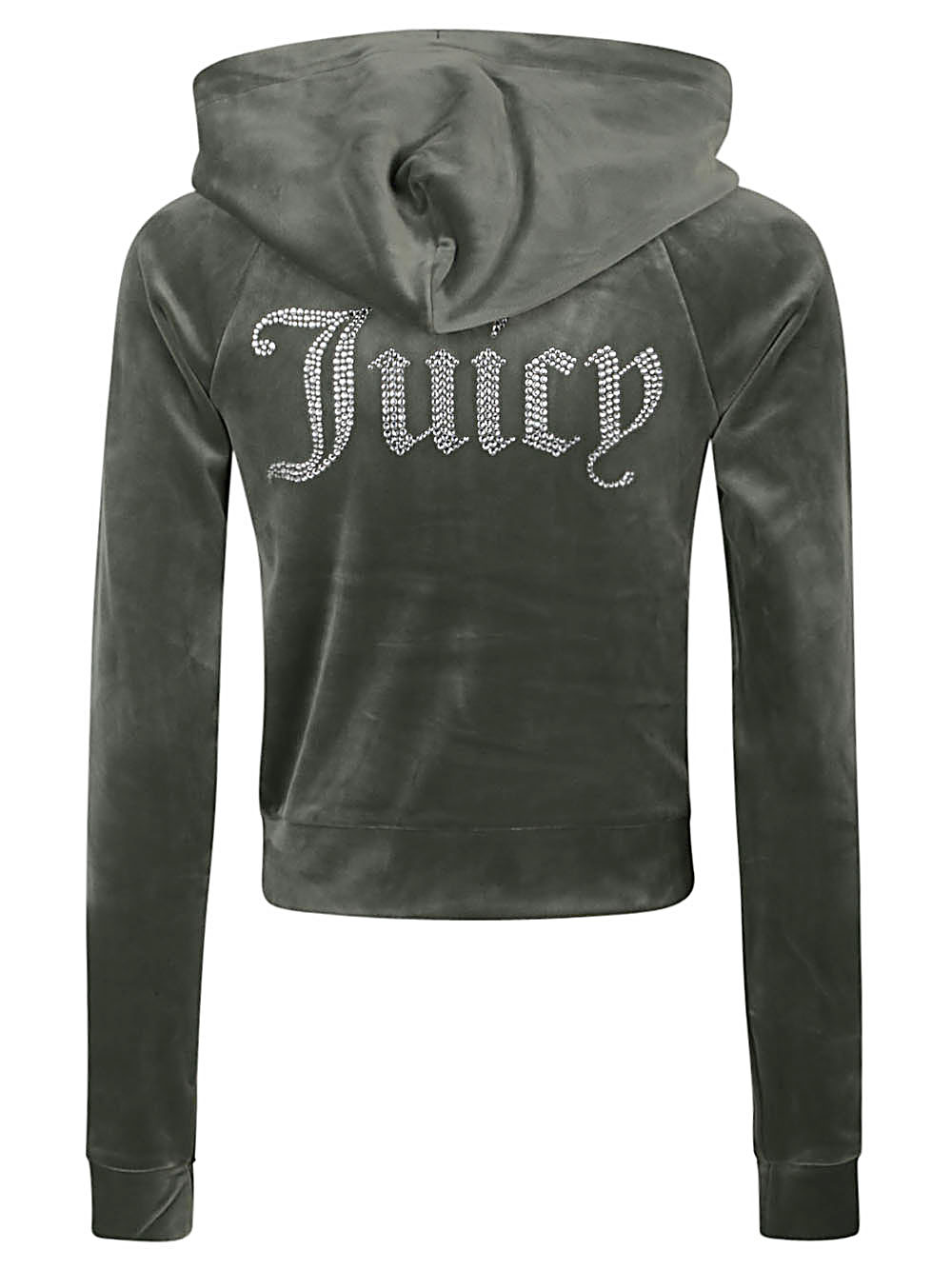 Juicy couture diamante velour full zip hoodie best sale black