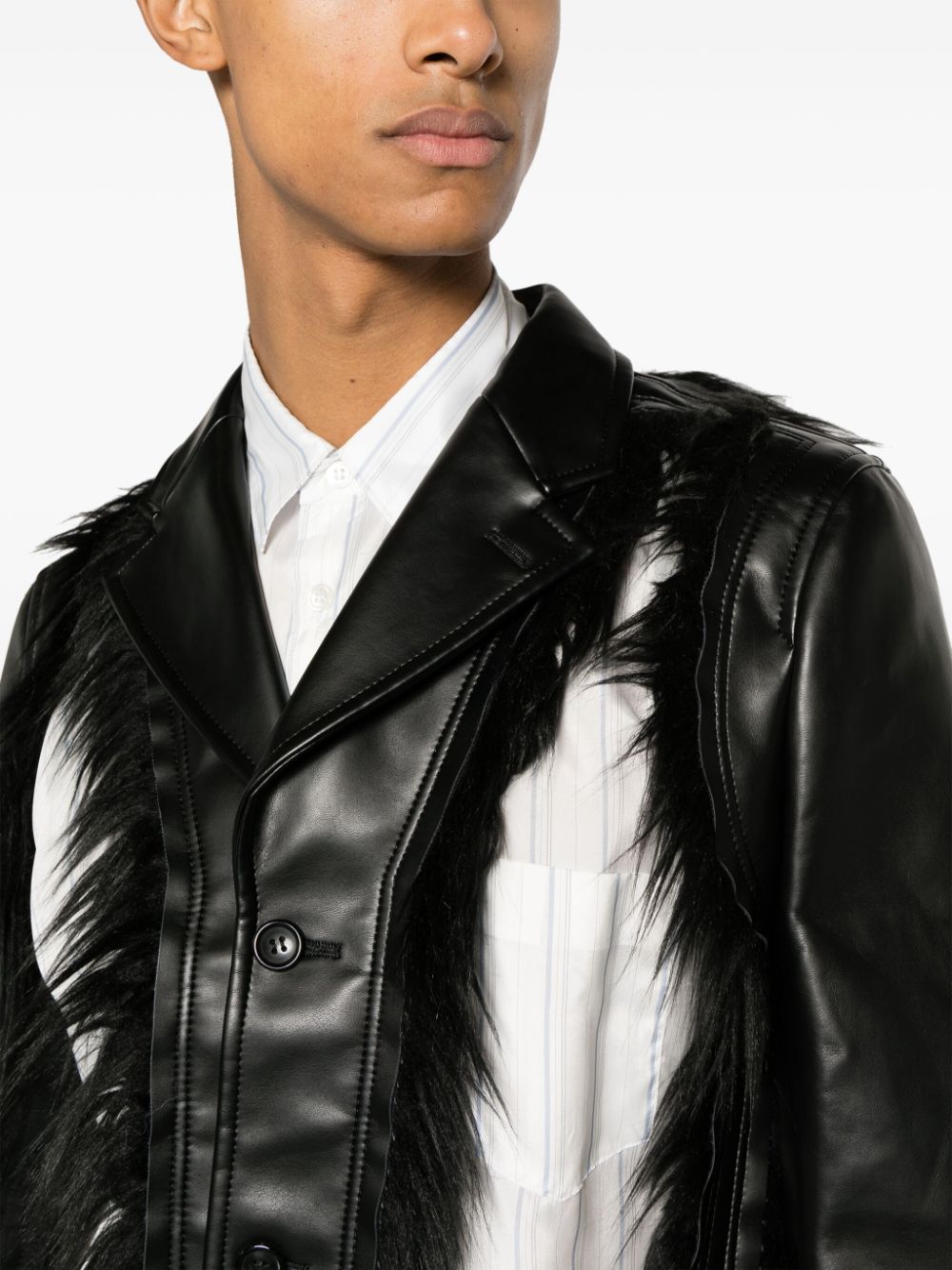 Comme de garcon leather jacket online
