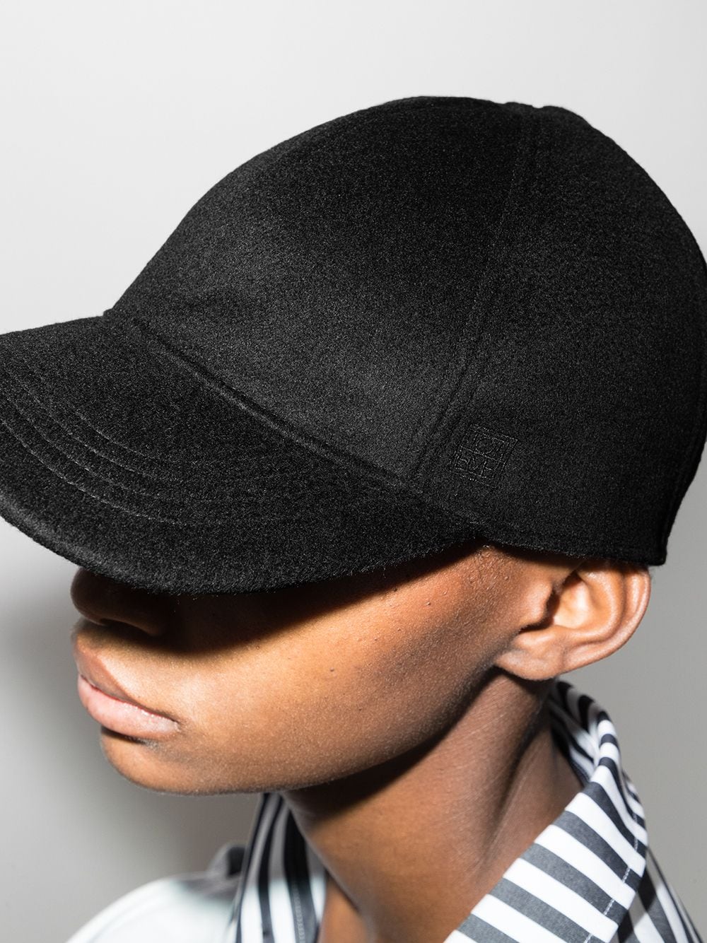 Shop Totême Cashmere Baseball Cap In Black