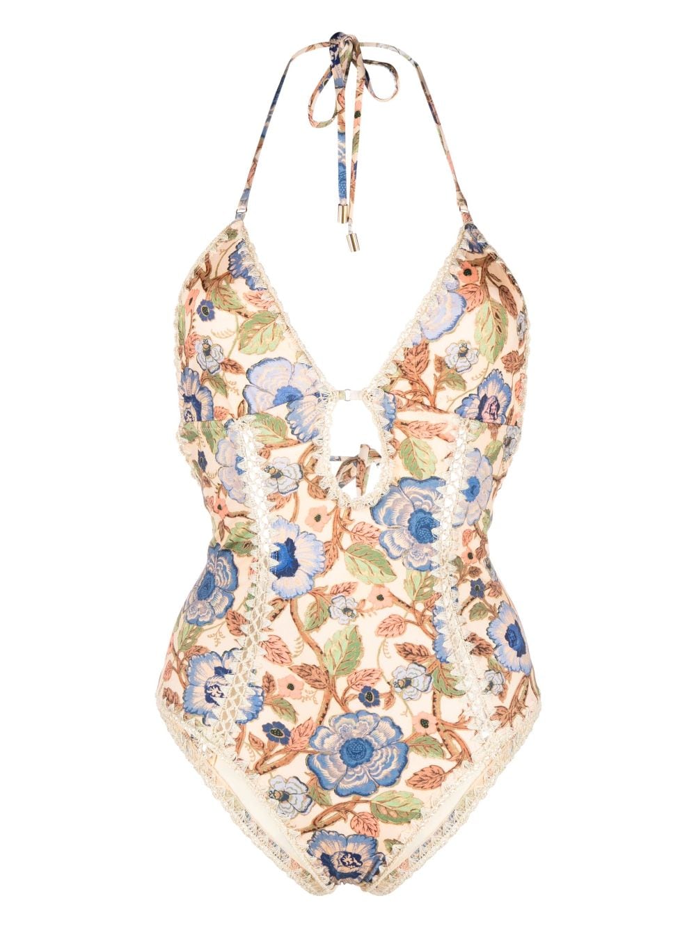 Zimmermann floral swimsuit deals