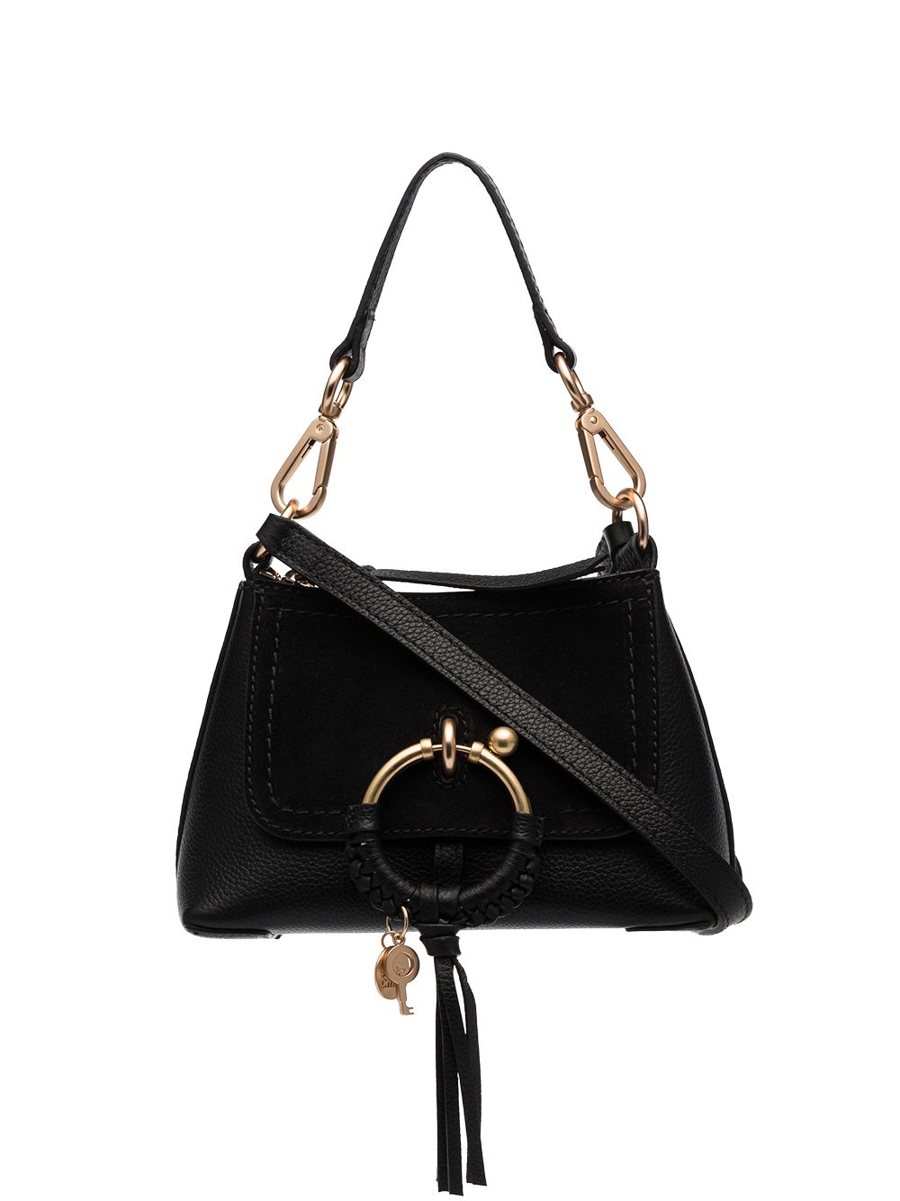 Shop See By Chloé Joan Mini Leather Crossbody Bag In Black