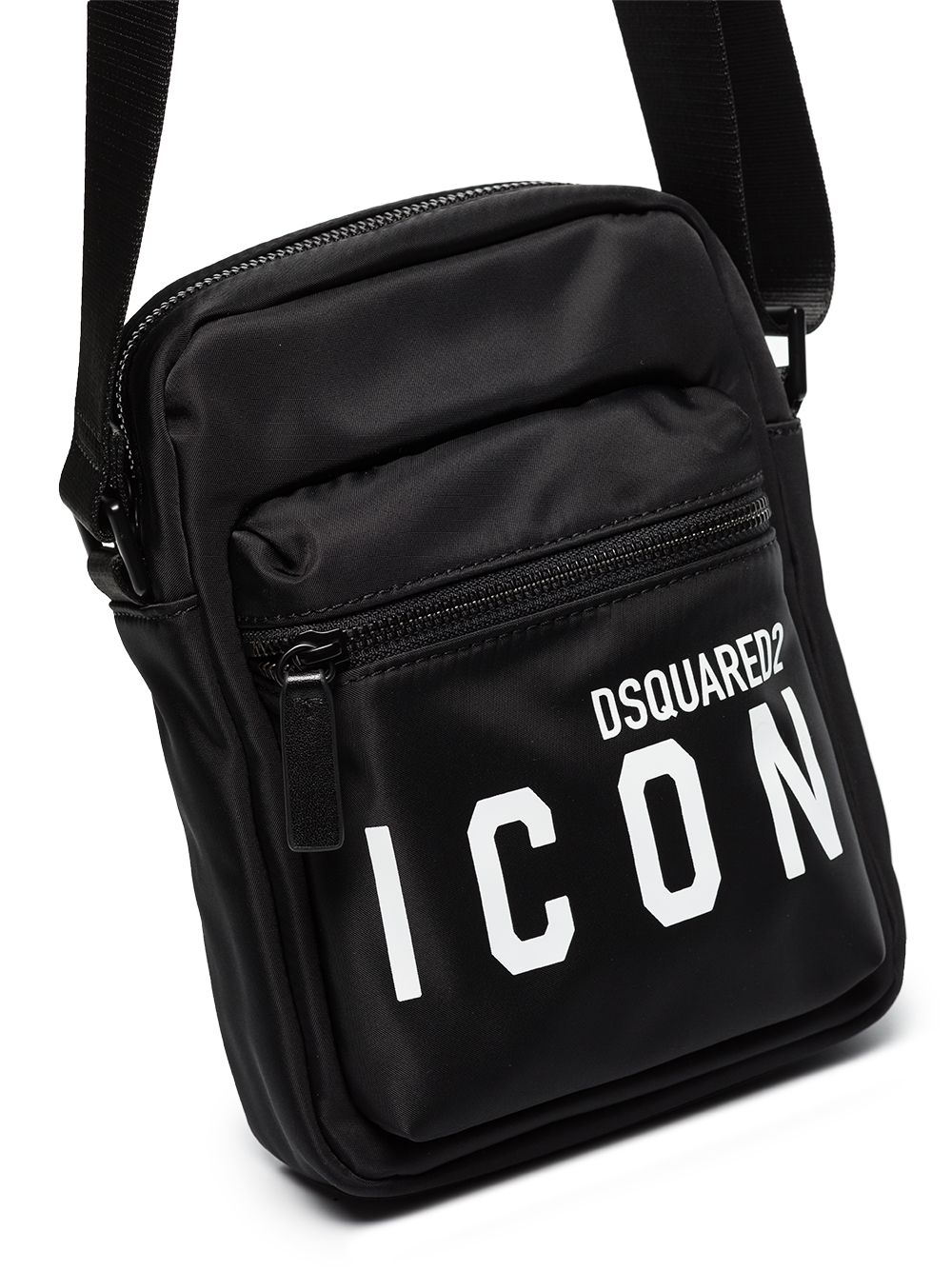 Shop Dsquared2 Icon Nylon Crossbody Bag In Black