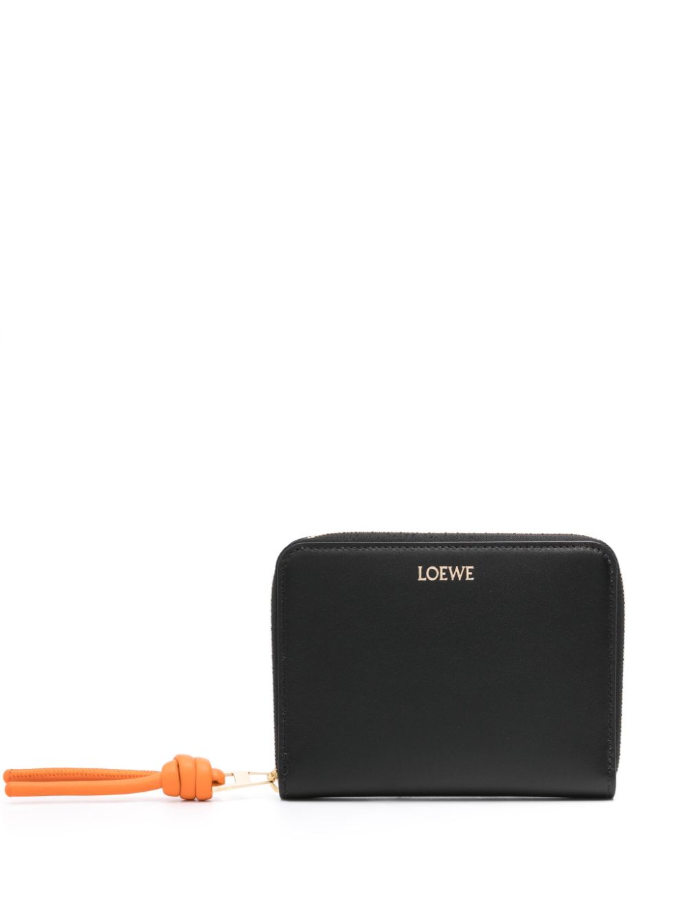 LOEWE KNOT LEATHER COMPACT ZIP WALLET