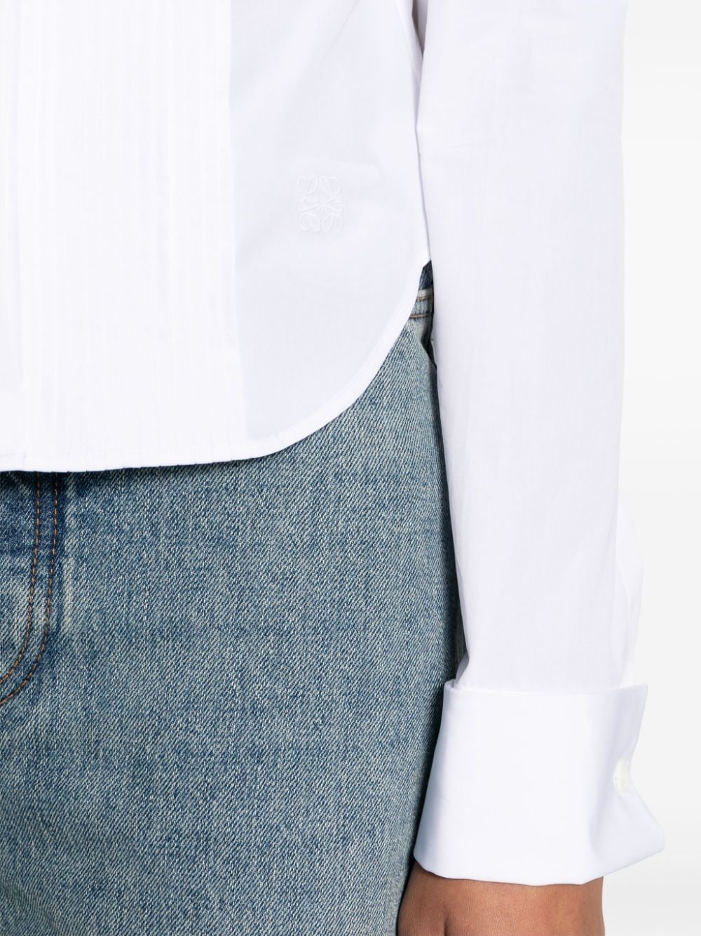 Shop Loewe Cotton Shirt In White