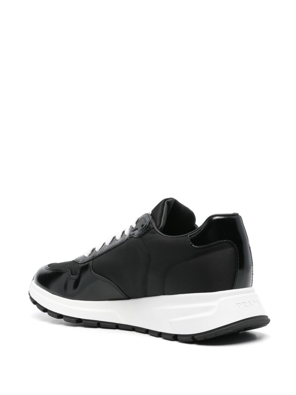Prax 01 re nylon and leather sneakers by Prada Tessabit