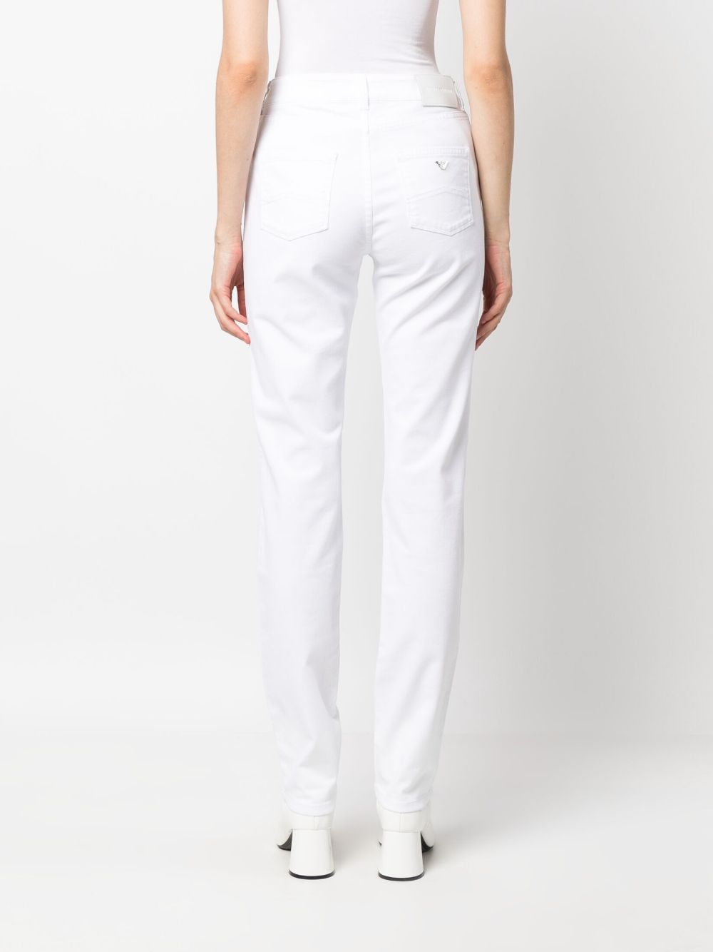 Shop Emporio Armani Denim Cotton Jeans In White