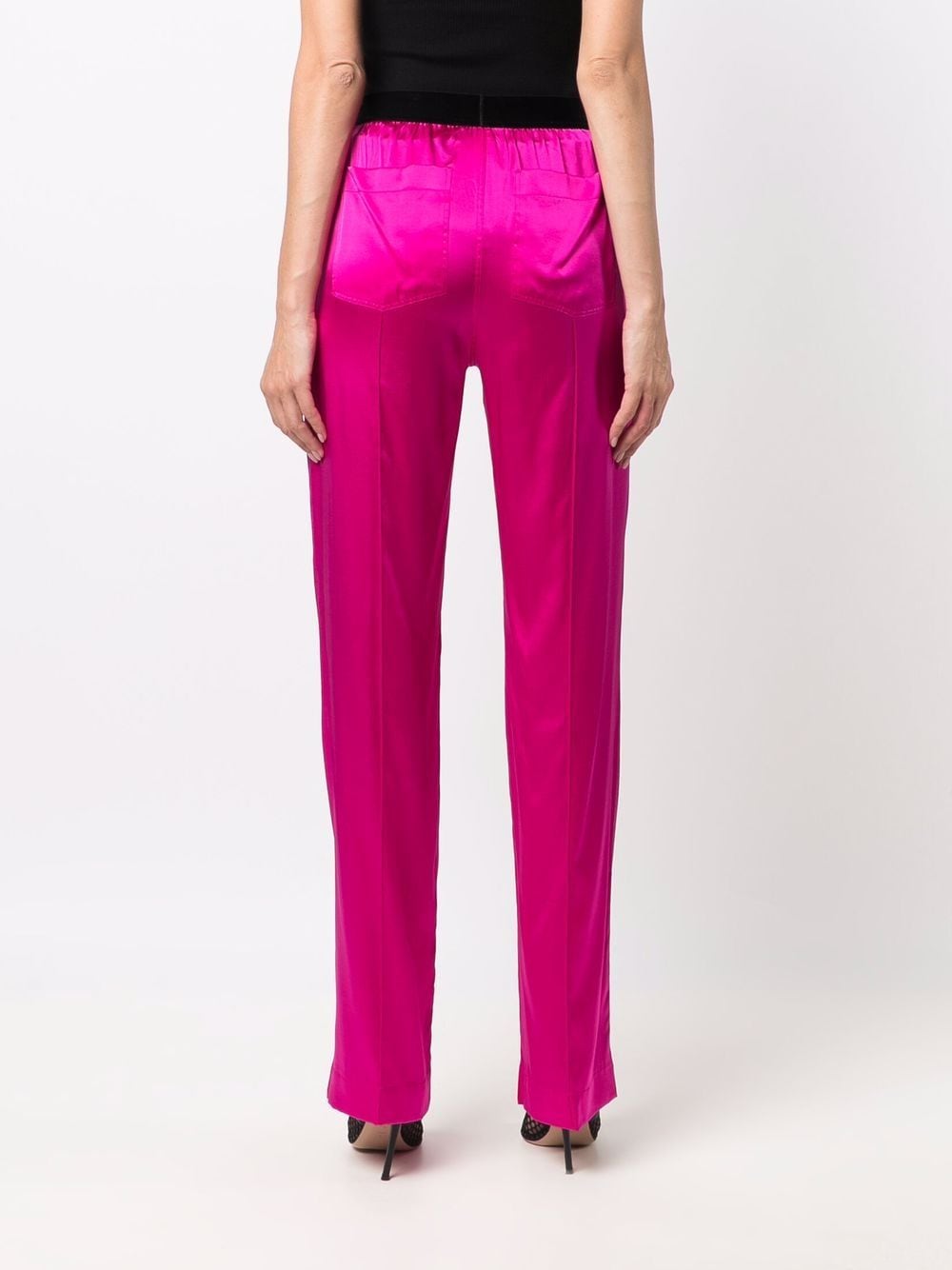Shop Tom Ford Silk Trousers In Pink