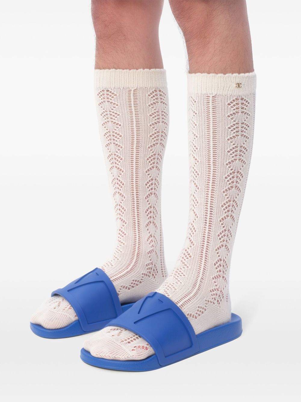 Shop Valentino Coolside Pool Slides In Blue