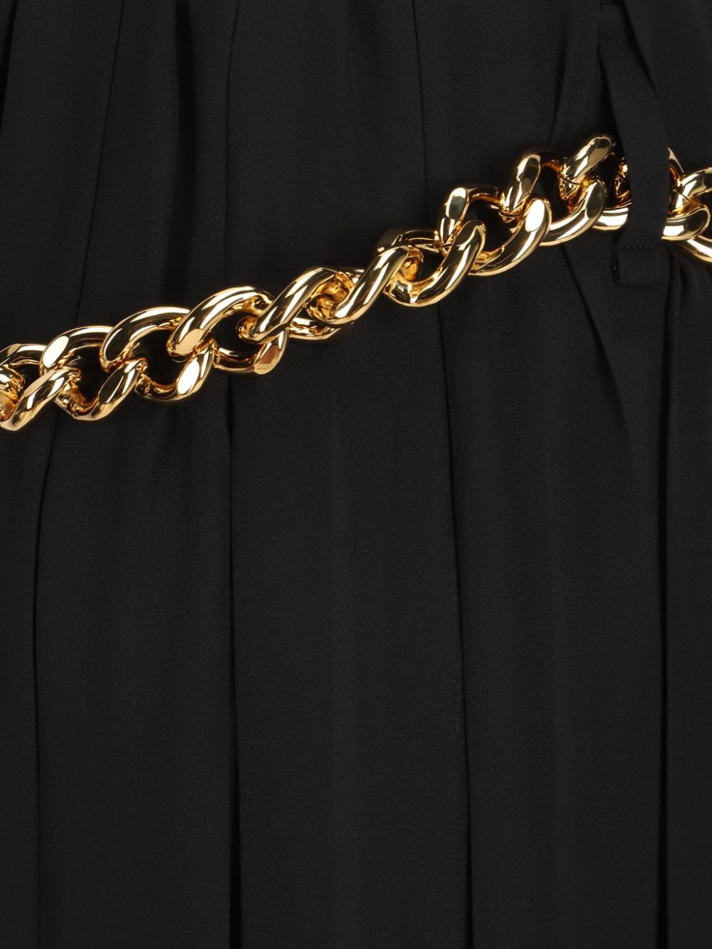 Shop Balenciaga Chain Embellished Pleated Skirt In Black