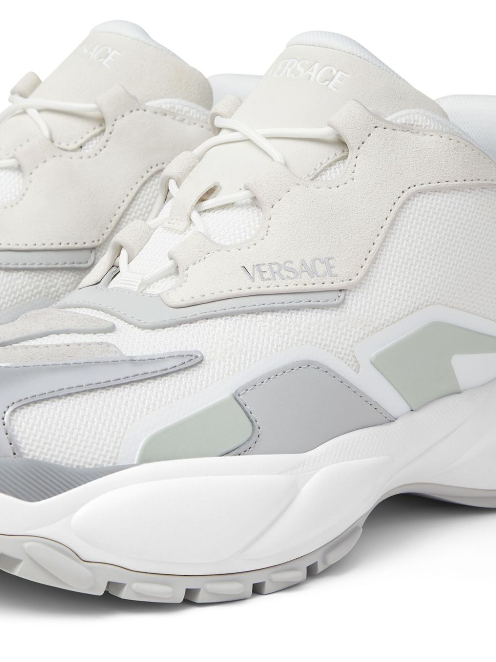 Shop Versace Mercury M_vs_04 Leather Sneakers In White