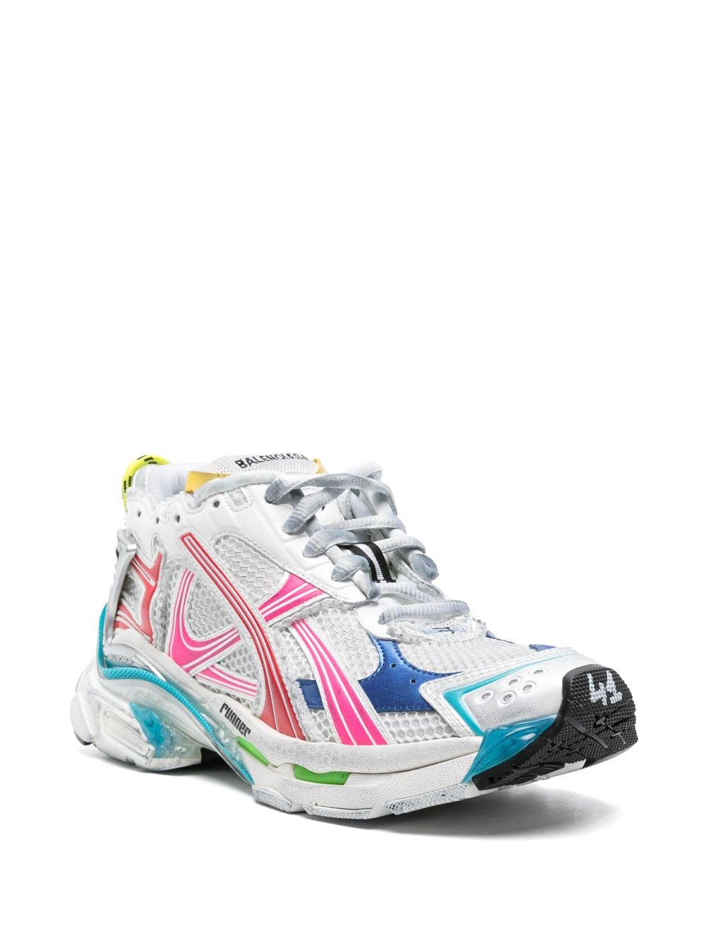 Shop Balenciaga Runner Sneakers In Multicolor