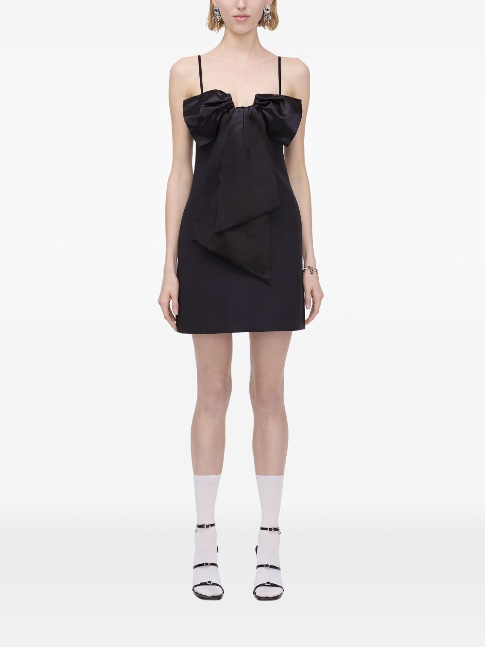 Shop Marc Jacobs Bow Detail Mini Dress In Black
