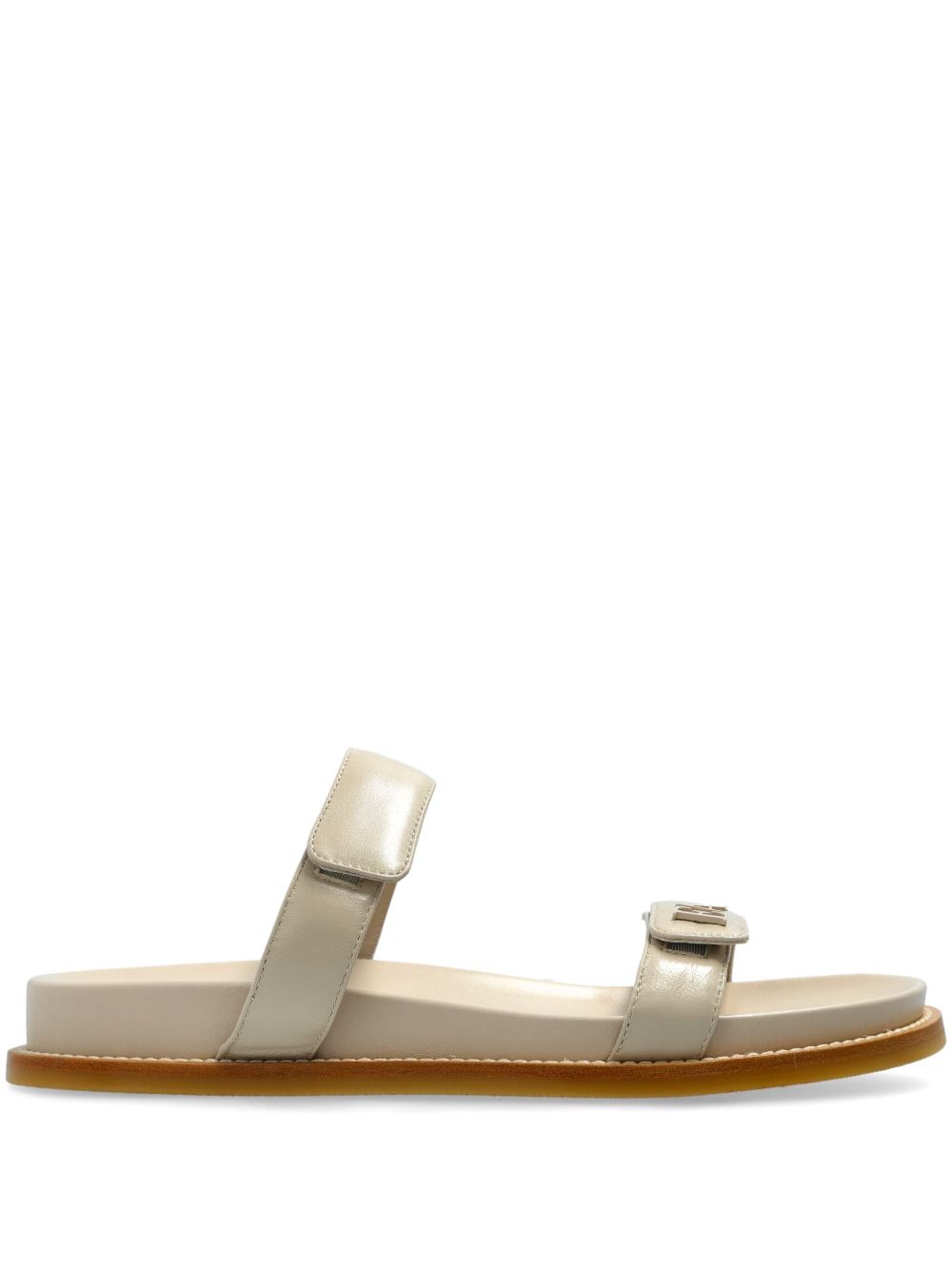 Leather Flat Sandals - Emporio Armani - Modalova