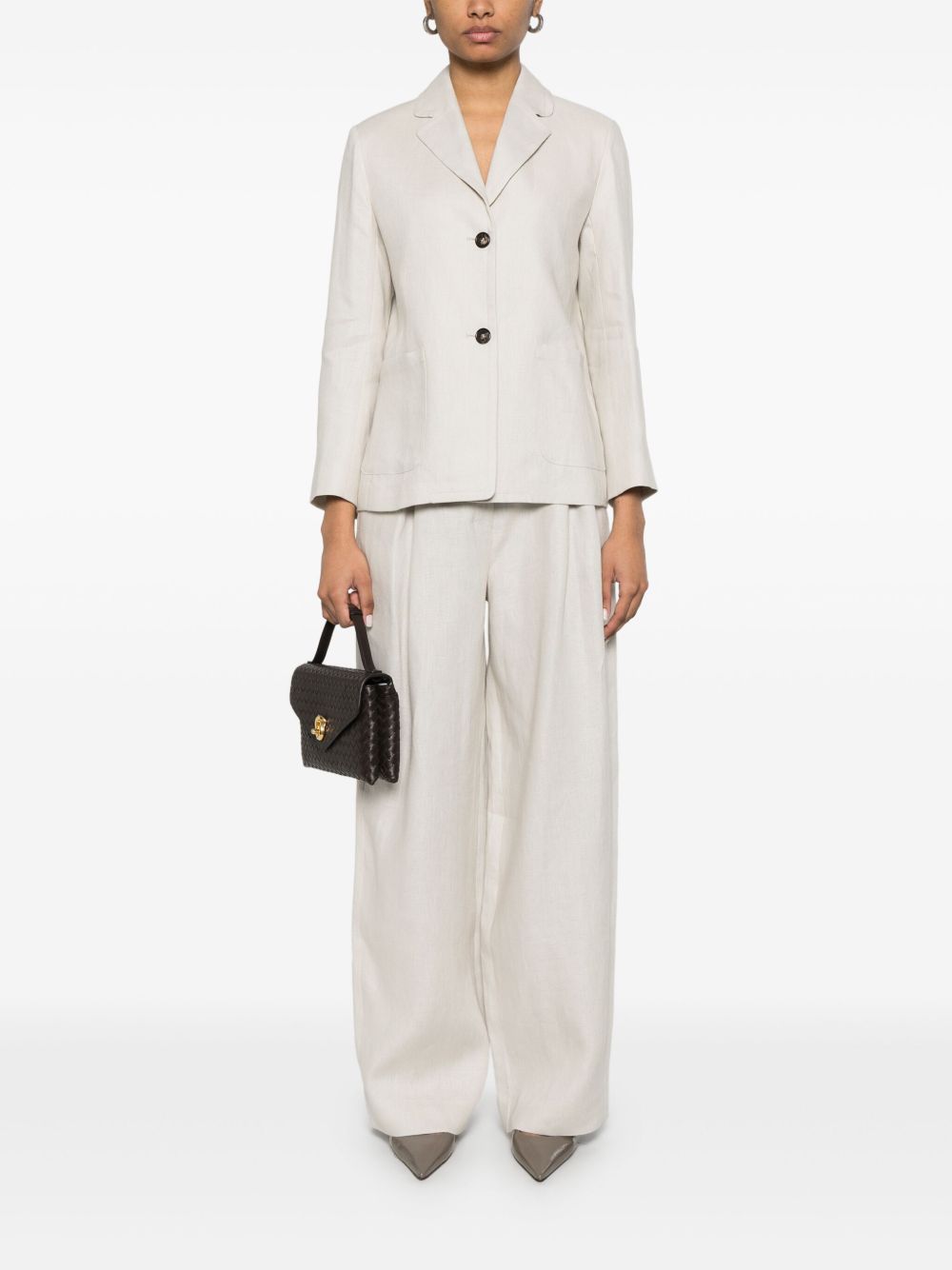 'S MAX MARA LINEN SINGLE-BREASTED JACKET