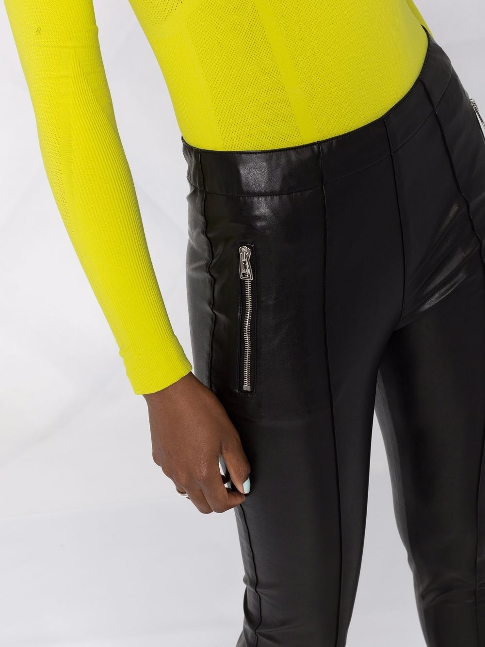 Yellow best sale leather leggings